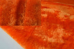 Orange Fake Fur Pl&uuml;sch Stoff Kaninchen Elastisch Meterware