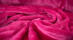 Pink Fake Fur Pl&uuml;sch Stoff Kaninchen Elastisch Meterware