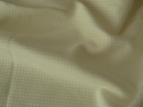 ivory Cotton Piqué Waffelstruktur Stoff Meterware Stoffe