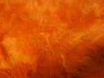 orange Zottel Teddy-Fell Stoff Langhaar Meterware Stoffe